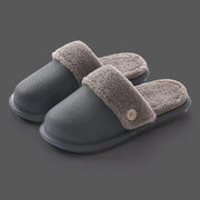 Cushie Slides™ Plush Slides - Black Plush Slippers - Grey Plush Slippers - Gray Plush Slippers - CushieSlides™